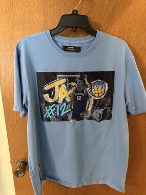 Men Pro Standard Memphis Grizzlies JA Morant #12 T-Shirt Blue Patches Basketball